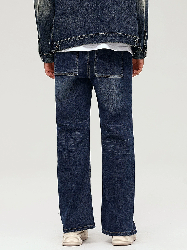 厂家直销男士高品质水洗微喇牛仔裤，修身阔腿，春秋休闲风格，时尚潮流设计