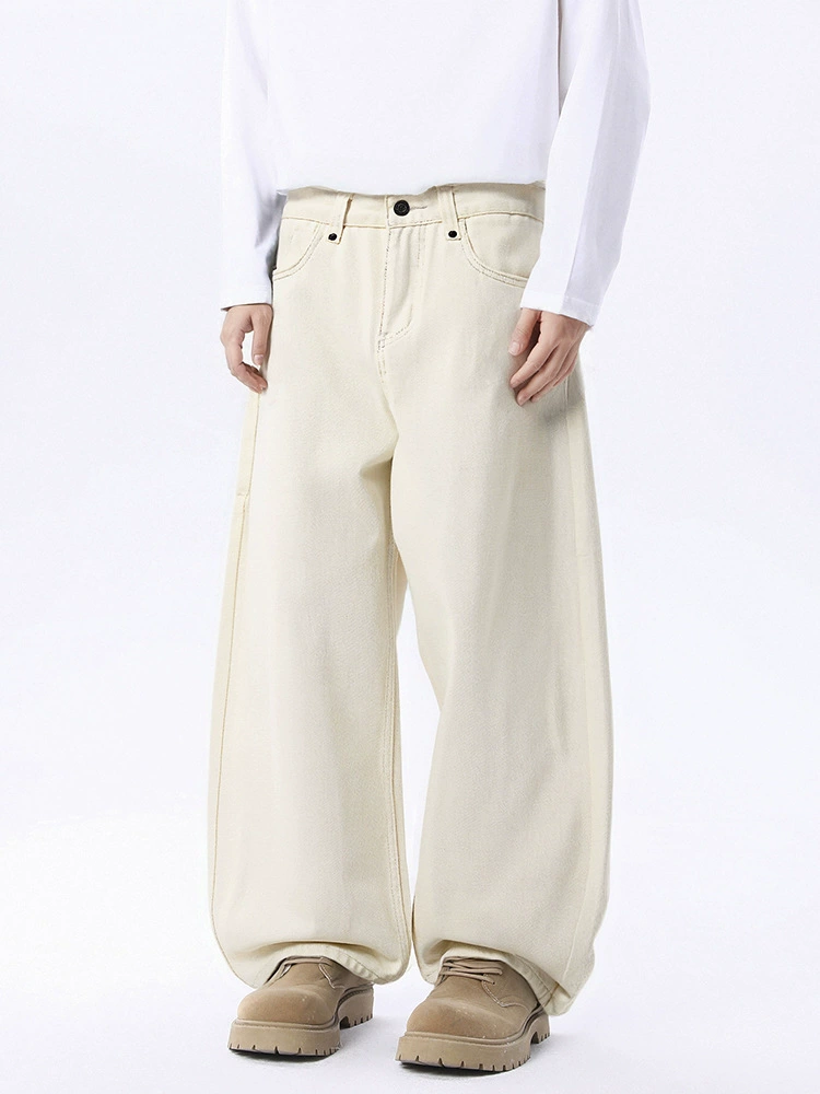 厂家直销男士宽松牛仔裤，复古水洗直筒，休闲秋季，青春潮流风格