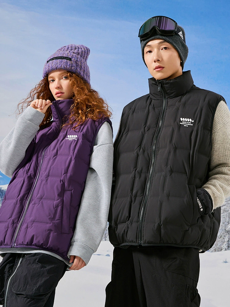 厂家直销青年男士休闲加厚羽绒马甲，立领防风户外运动，冬季必备轻便款